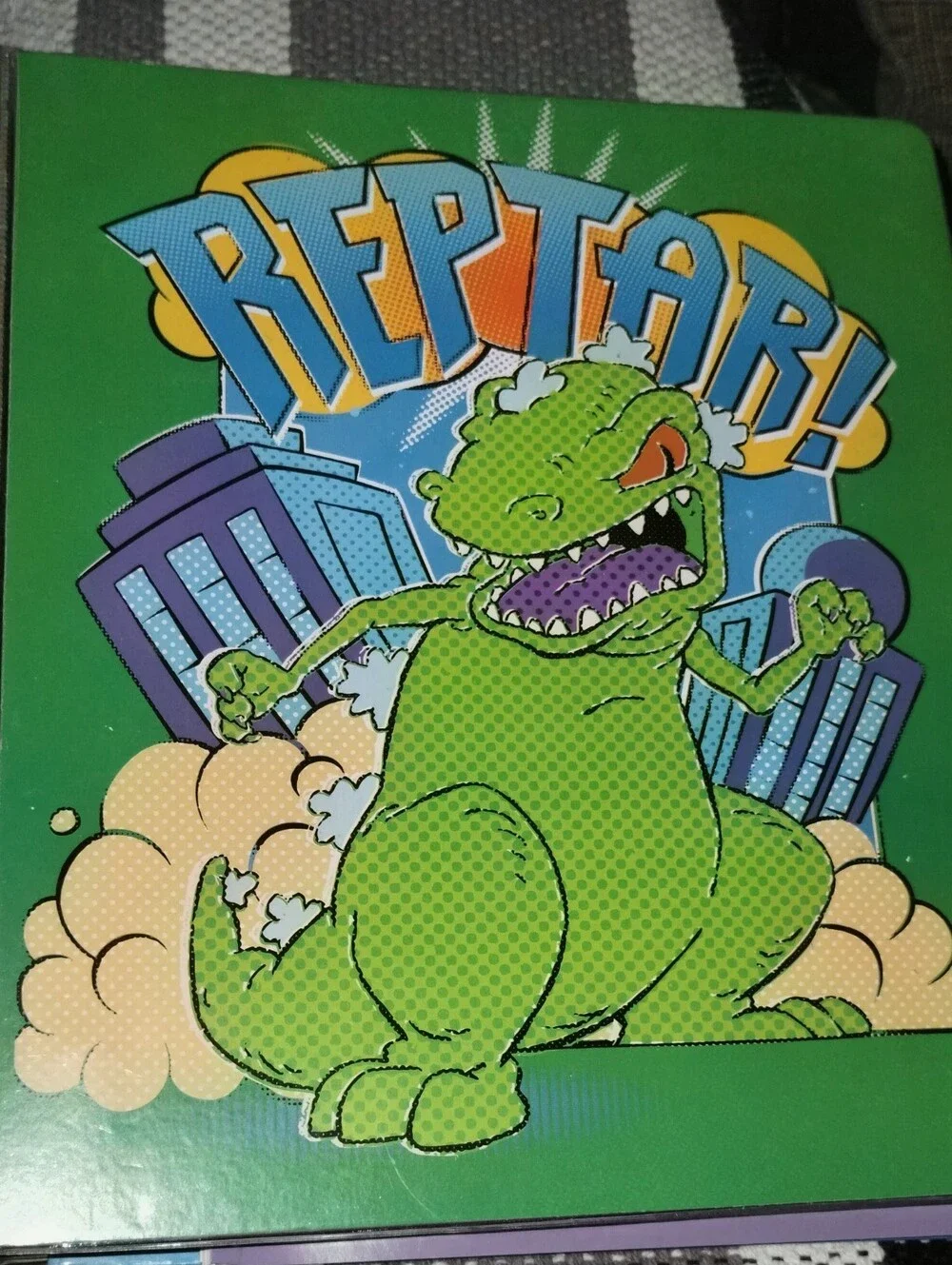 New Rugrats Reptar Rules! 3 Ring Binder Folder, Spiral Notebook & Paper Pad .